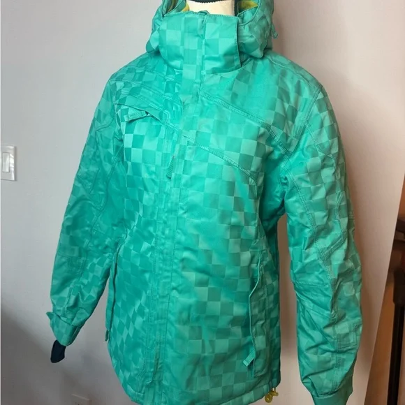 Trilogy Green Checkered Ski/Snowboard coat - Size S - Picture 5 of 17